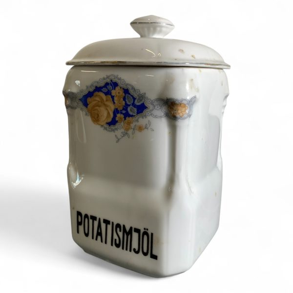 Victoria China Czechoslovakia Kryddburk Potatismjöl Burk Vintage