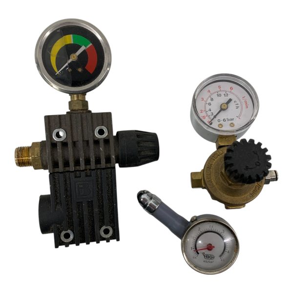 Tryckmätare Däcktrycksmätare Reduktionsventil 3-delar