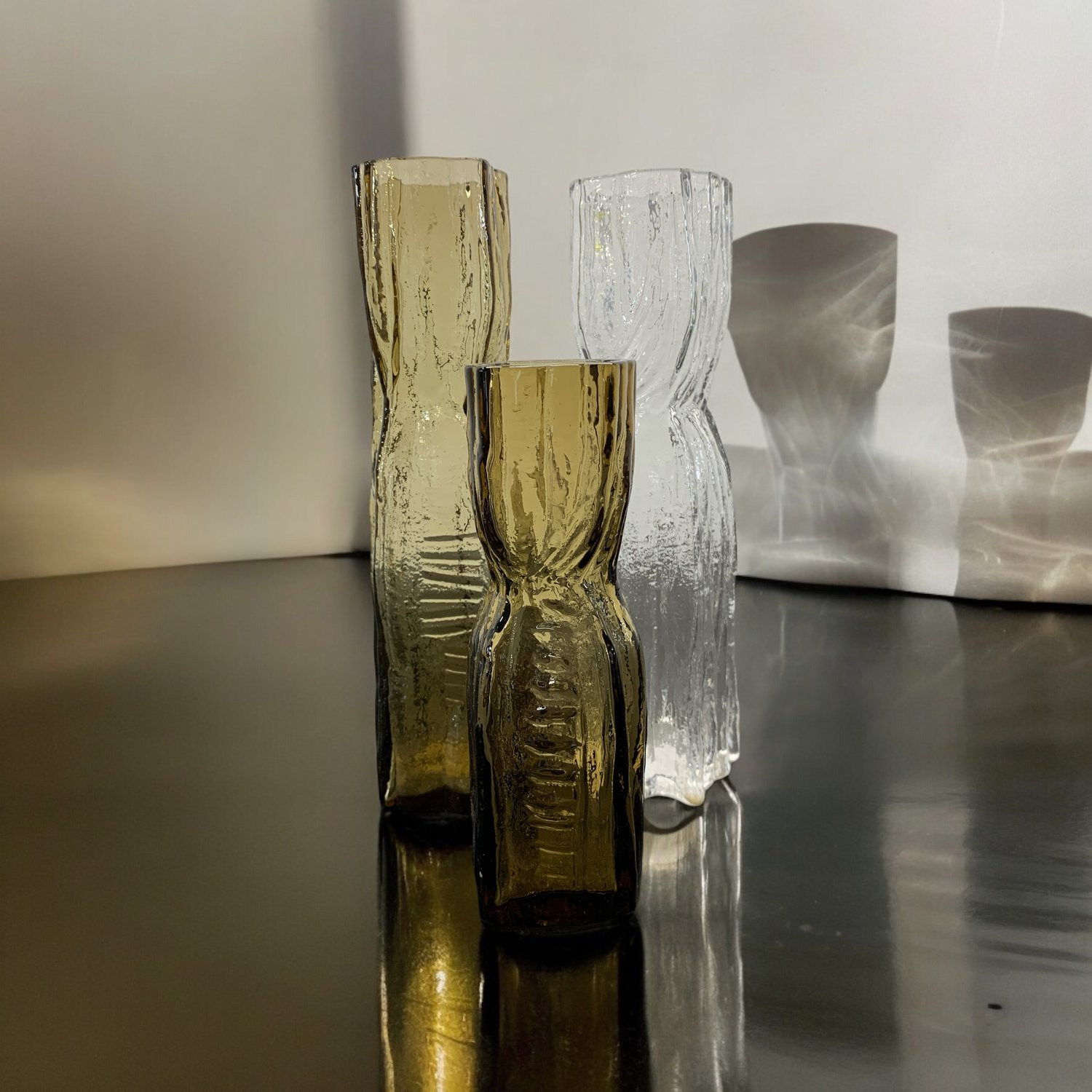 Lindshammar Christer Sjögren Woodstock Glasvaser 3st Glas Vas Konstglas Design
