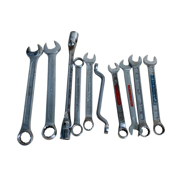 9st U-ringnycklar och en hylsa Bahco fasta Bahco-nycklar