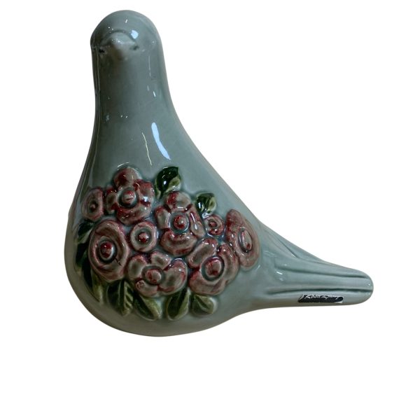 Deco Prydnadsfågel Grön 17cm Prydnad Retro Fågel