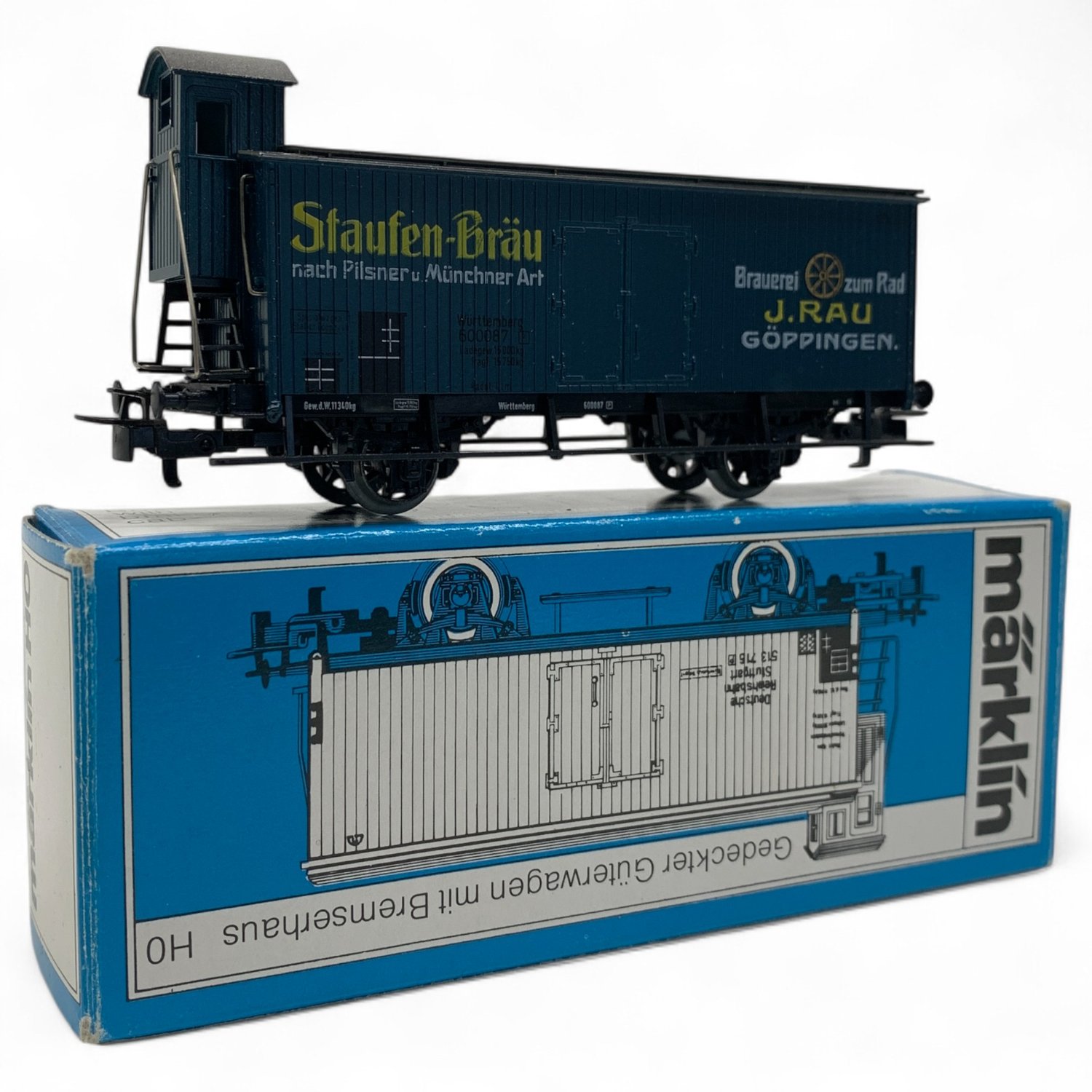 Märklin Godsvagn Staufen-Bräu HO Modelltåg Tåg Vagn