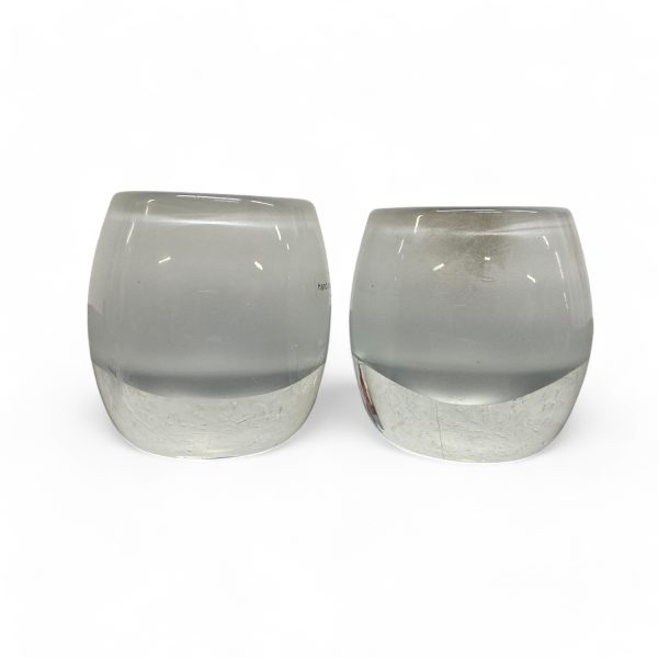 Ljuslykta 2st Ljushållare Glas Handgjord Hand Made