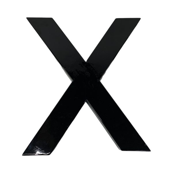 Bokstav X Svart Väggdekoration Dekoration Vägg