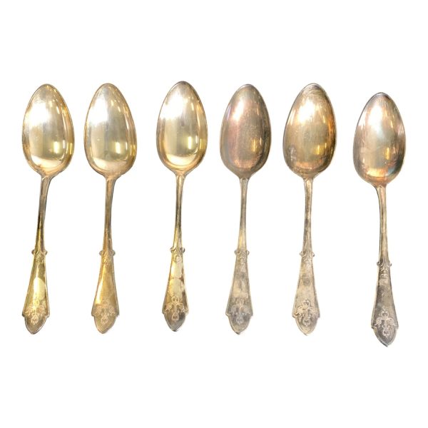 Nysilver 6st Matsked Sked Stämplad NS IMA