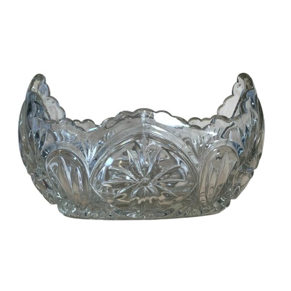 Pressglas Skål 25cm Glas Glasskål Vintage