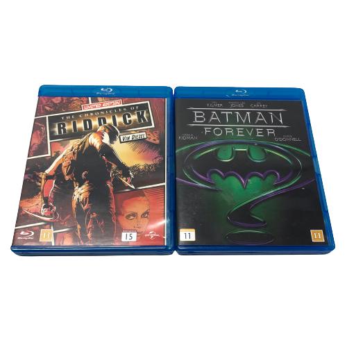 Blue-Ray Film 2 st Filmer The Chronicles Of Riddick Batman Forever