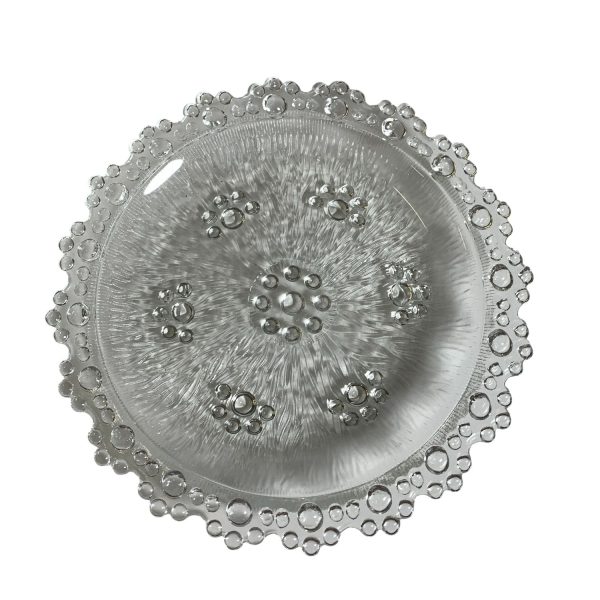 Glasfat 18cm Vintage Glas Fat Spetsig Kant