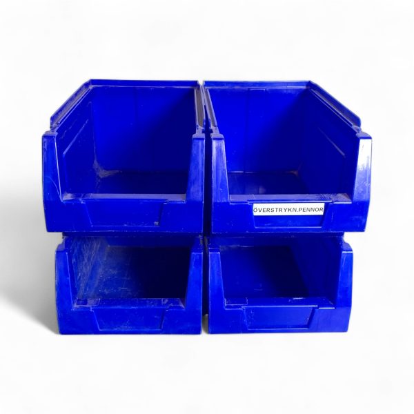 Mobil Plastic Låda 4st Mindre Förvaringslådor i plast Lådor Blå Industridesign