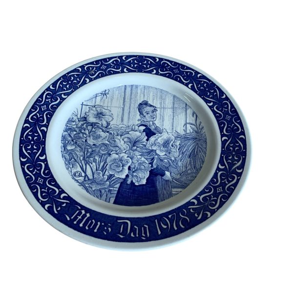 Rörstrand Mors Dag-tallrik från 1978 Tallrik Blå 21cm