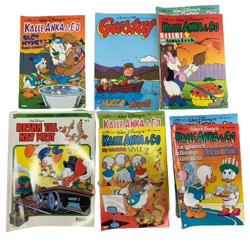 9st Serietidning Tecknat Serie Tidningar Kalle Anka & Co Gustaf Retro