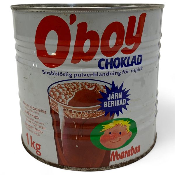 O'boy Choklad Plåburk Burk Plåt Vintage Retro