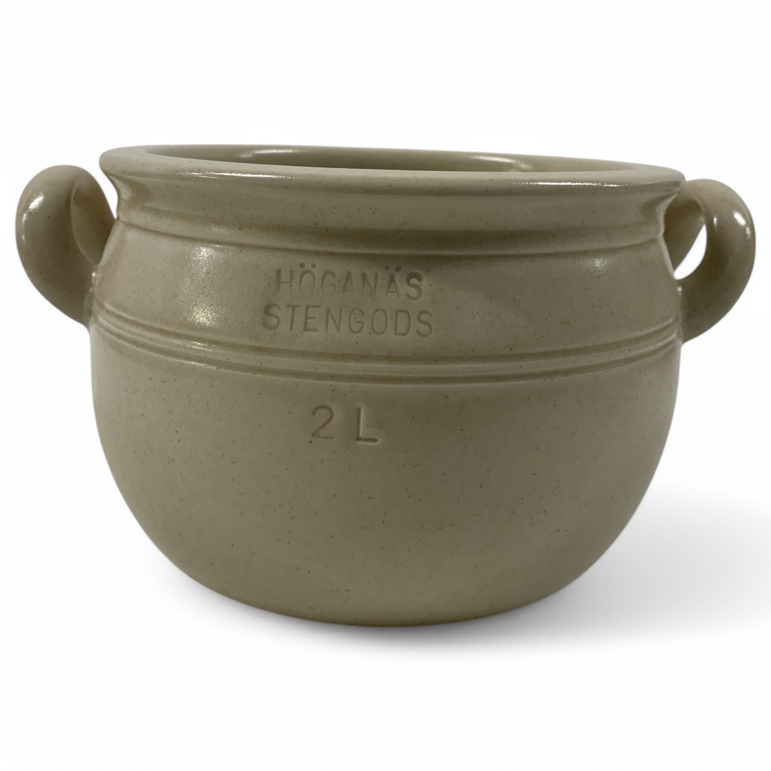 Höganäs Stengods Krus 2l Beige Stämplad