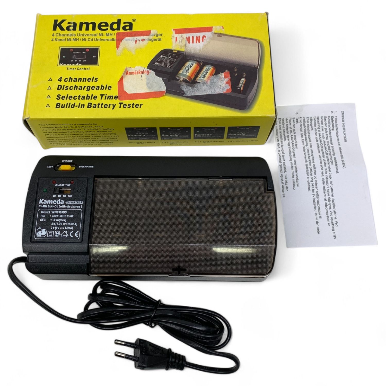 Kameda MW9398GS Batteriladdare Laddare för Batteri