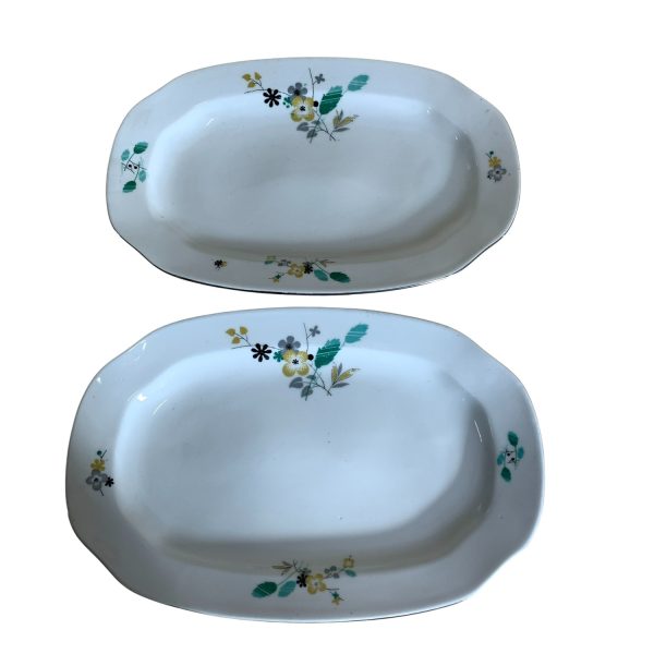 Victoria China Czechoslovakia 2st Uppläggningsfat 28cm Fat Vit