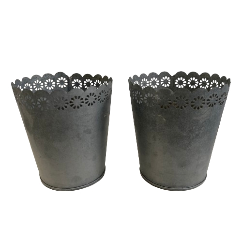 Krukor 2st Plåtkrukor Kruka Plåt Spets