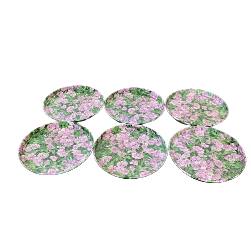 Husmodern Glasunderlägg Blom Motiv Stämplad Design GWS