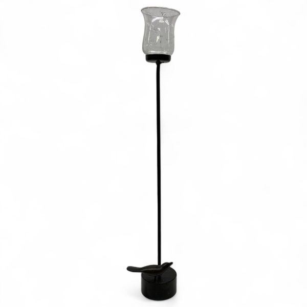 Ljusstake Ljushållare Värmeljus Glas Metall