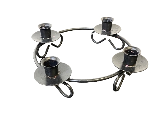 Ljusstake Smide Metall Svart Kronljus