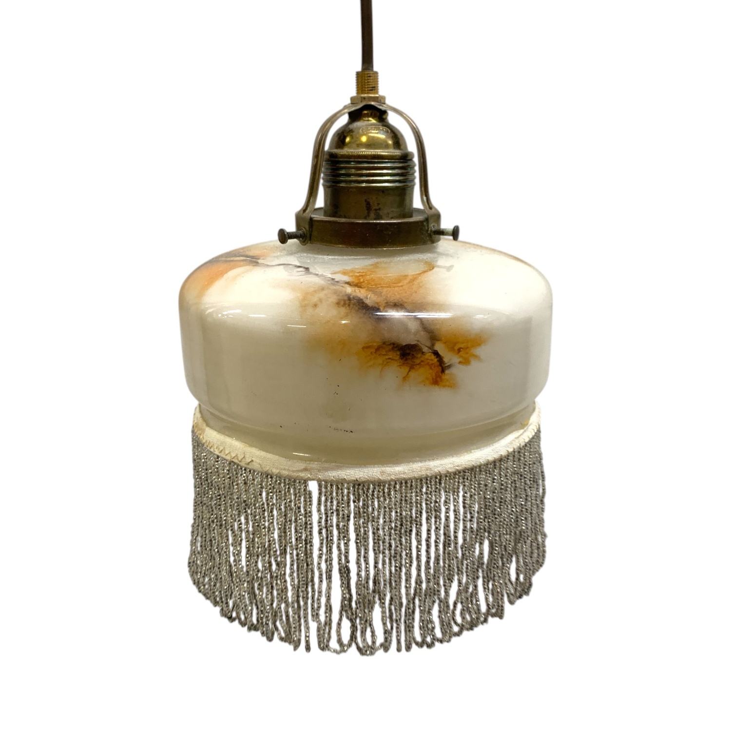 Zentih Taklampa Lampa E14 Glas Mässing Retro Design