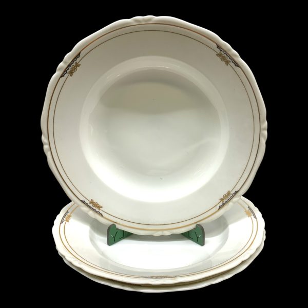 Bavaria Djup Tallrik 3st Tallrikar Stämplad Import Vintage Design Retro
