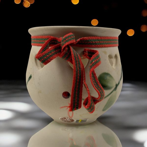 Gabriel Ljuslykta Keramik Ljushållare Stämplad Etikettmärkt