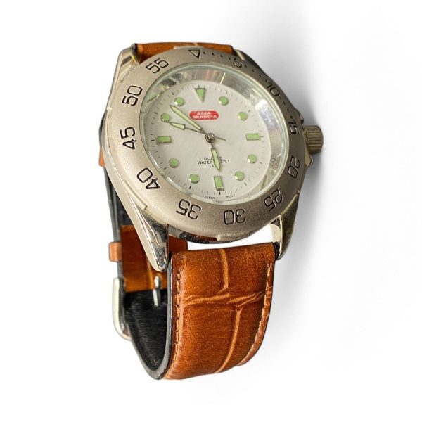 Quarz Klocka Armbandsur Armbandsklocka Genuine Leather Asea Skandia