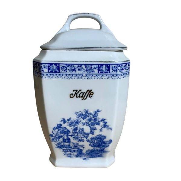 Haas & Czjzek Schlaggenwald Kryddburk Blå Vit 16cm Kaffe Kaffeburk