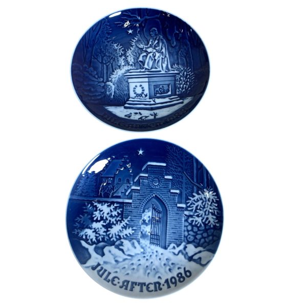 Bing & Gröndahl 2st Jultallrikar 80-tal B&G Jul Väggtallrik