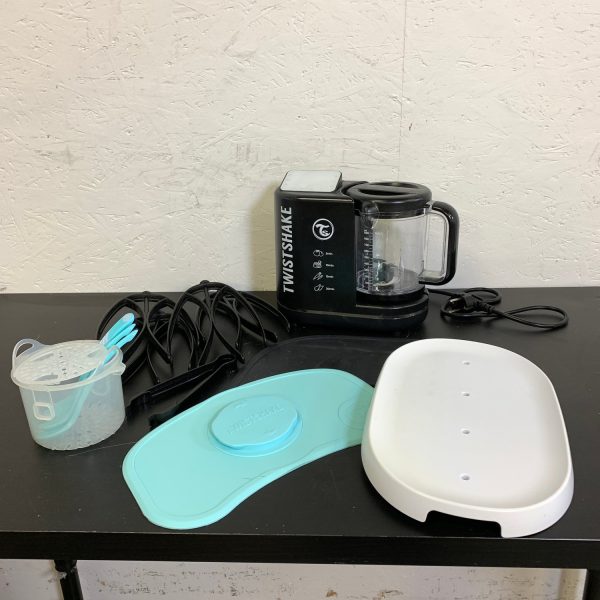 Twistshake Ångkokare och Matberedar med Tillbehör Svart Click-Mat Underlägg Sked