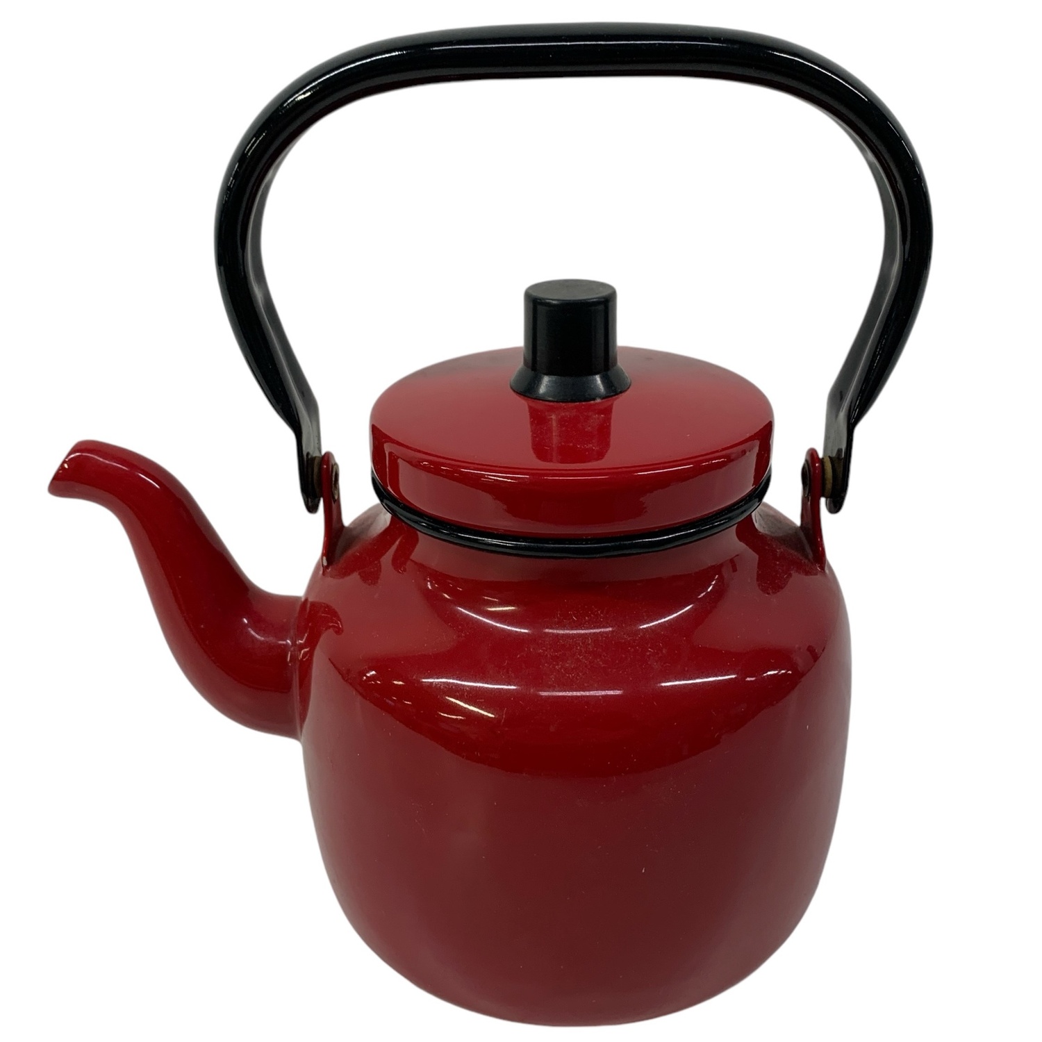 Vattenkokare Kaffepanna Kanna Röd Vintage Retro Design