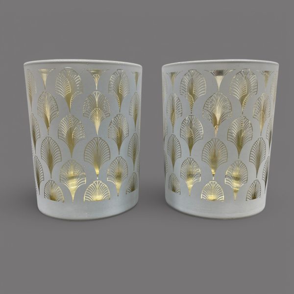 Mio Ljuslykta 2st Vit Ljushållare Design