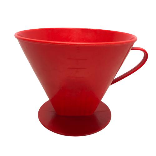 Bryggtratt Kaffefiltertratt Tratt Röd Plast