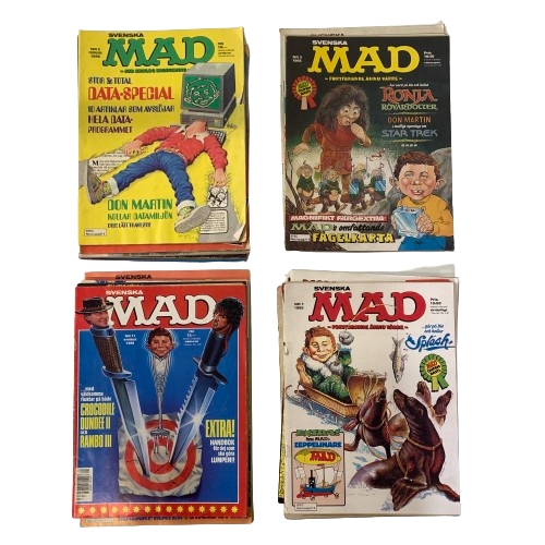 Svenska MAD 24st Serietidning Tidning Retro
