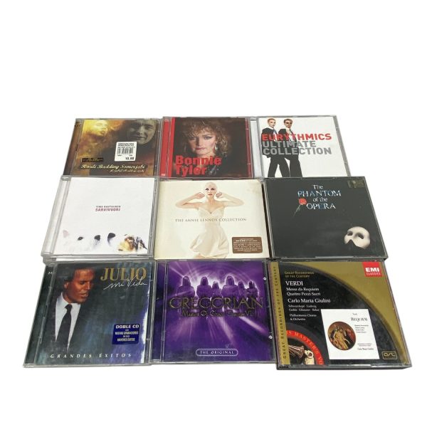 Cd-Skivor 9st Blandat Musik Bonnie Tylor Gregorian Tha Phantom Of The Opera