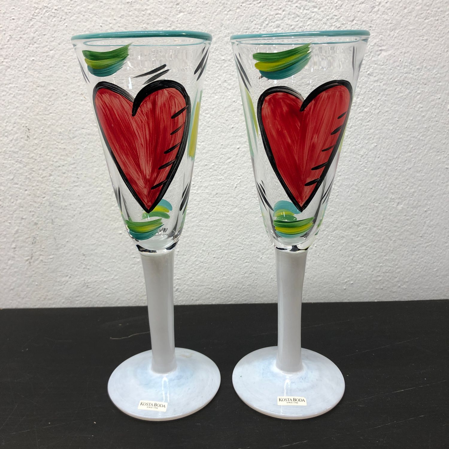 Kosta Boda 5-delar Ulrica Hydman Vallien Heart UHV Designglass