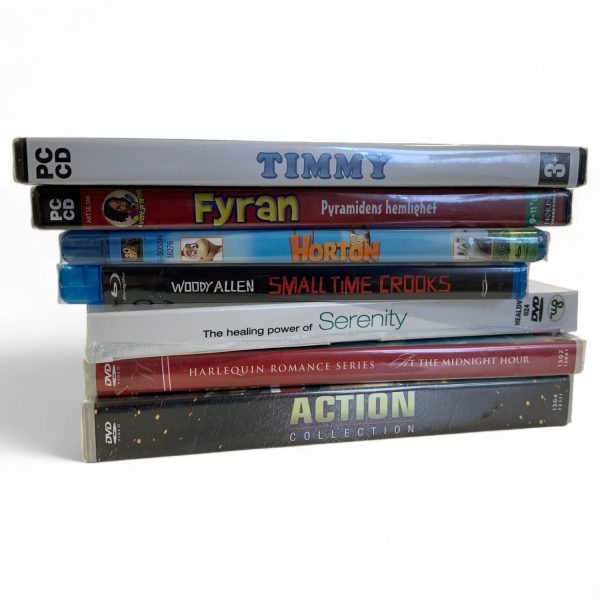 Paket 7st Blue-ray DVD PC blandade Filmer Spel PC-Spel DVD-Filmer Blueray