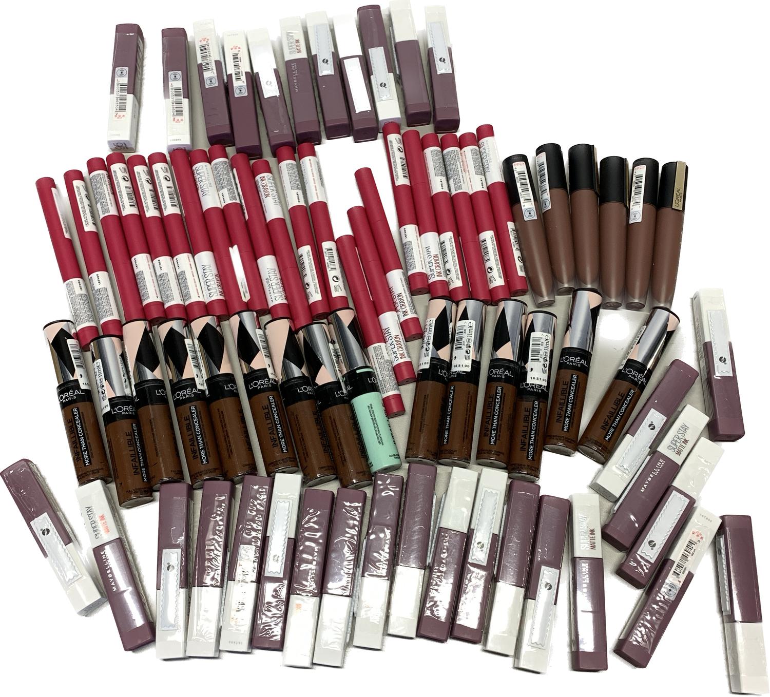 Stort Parti Smink 76 st Nya Maybelline & L’Oréal Paris Loreal