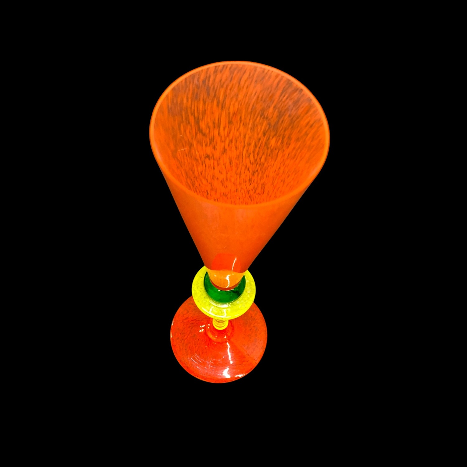 Gense Harlequin Champagneglas Signerat Berit Johansson Designglass Röd - Bild 8