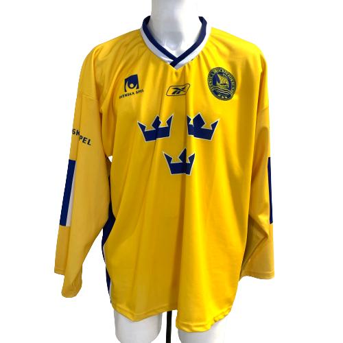 Sverige Tröja Hockey Sverigetröja stl L/XL Gul/Blå Tre Kronor 7:e Sanjay