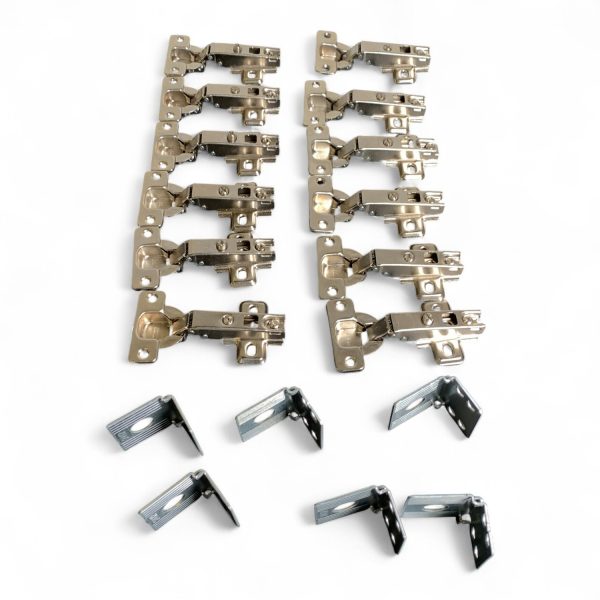 Beslag Möbel Skåp Gångjärn Vinkelbeslag Vinkel Bricka 18-delar