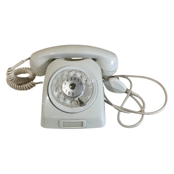 Dialog Retro Telefon Vit Televerket Vintage Gammal Old Telephone Phone Landline