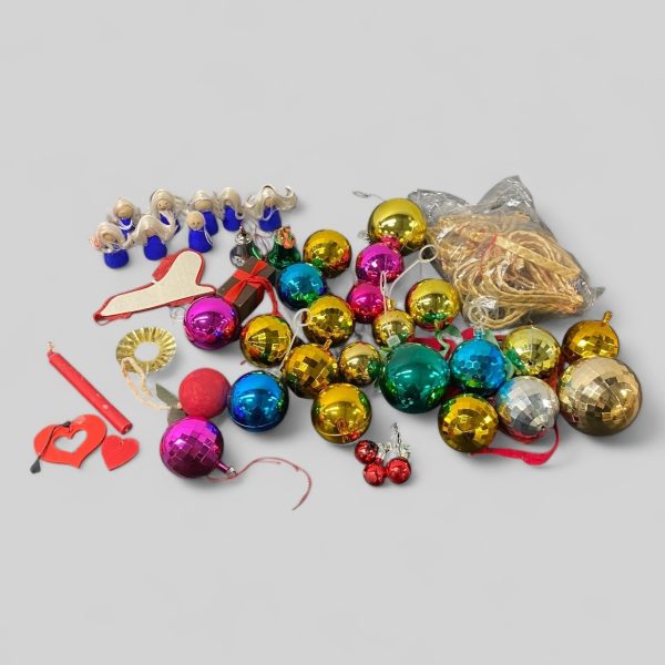 Blandat Julgranspynt Julkulor Hjärtan Julpynt Jul