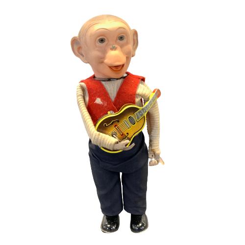 Mekanisk Leksak Apa med Gitarr Vintage Design Retro