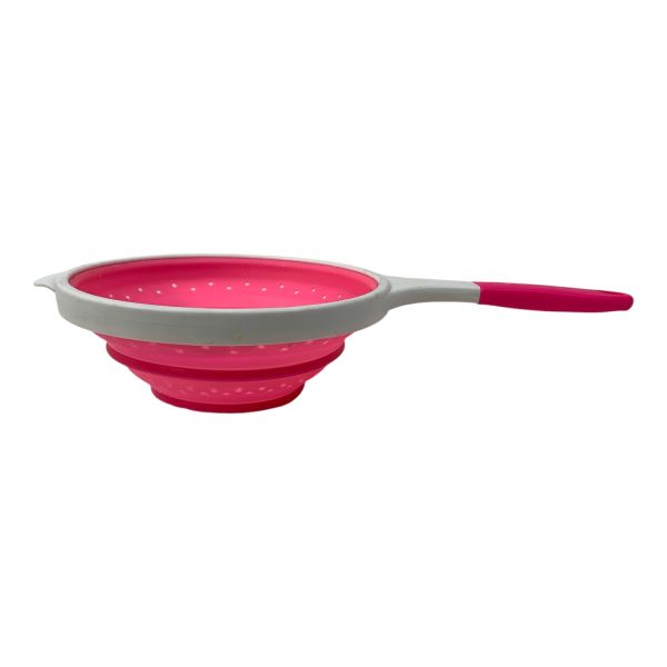 Stor Durkslag Rosa Sil Plast Silkon Hopfällbart