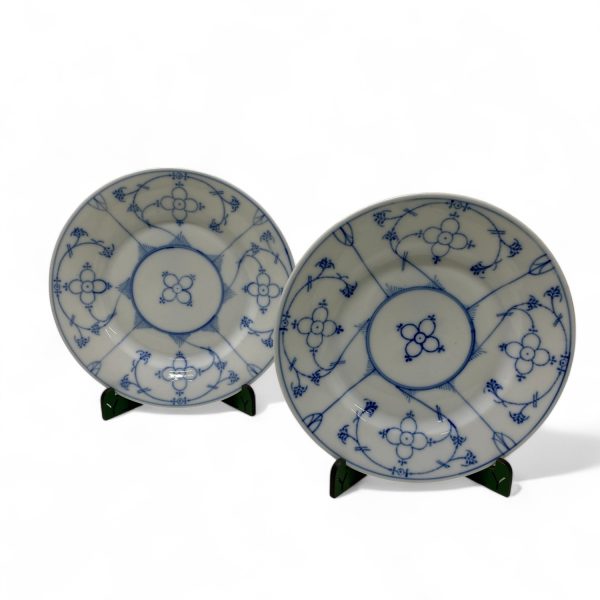 Victoria Indian Blue Tallrik 2st Fat 18cm Vintage Retro Design Stämplad