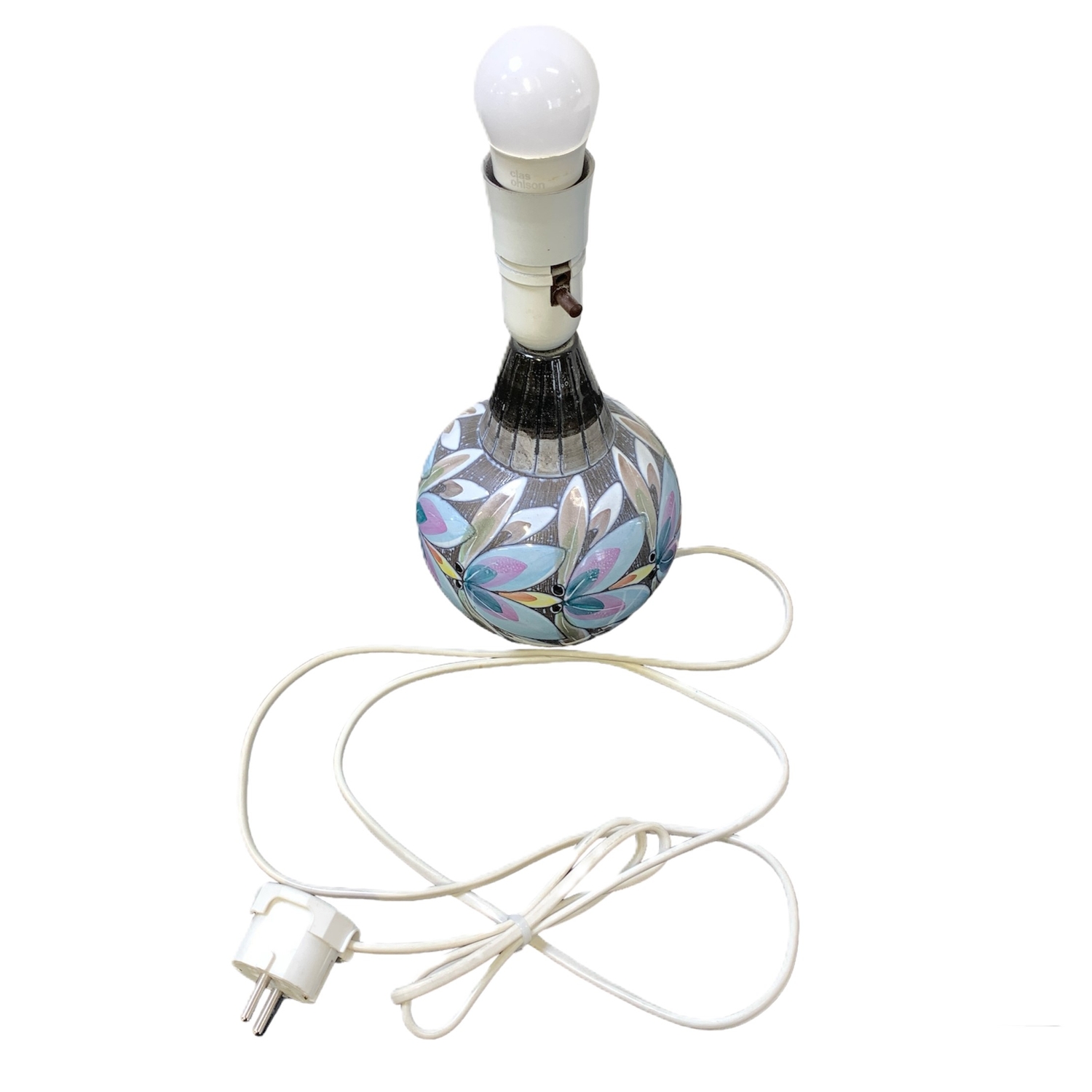 Alms Keramik Bordslampa Lampa E27 Stämplad Vintage Retro Design