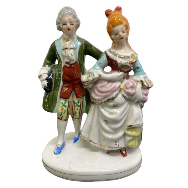 Figurin Man Kvinna Par Stämplad Import Vintage