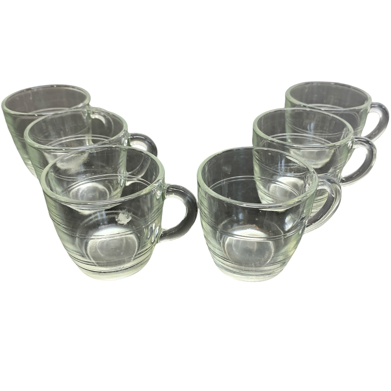 Pyrex 6st Små Glaskoppar Glas Kopp Vintage Retro