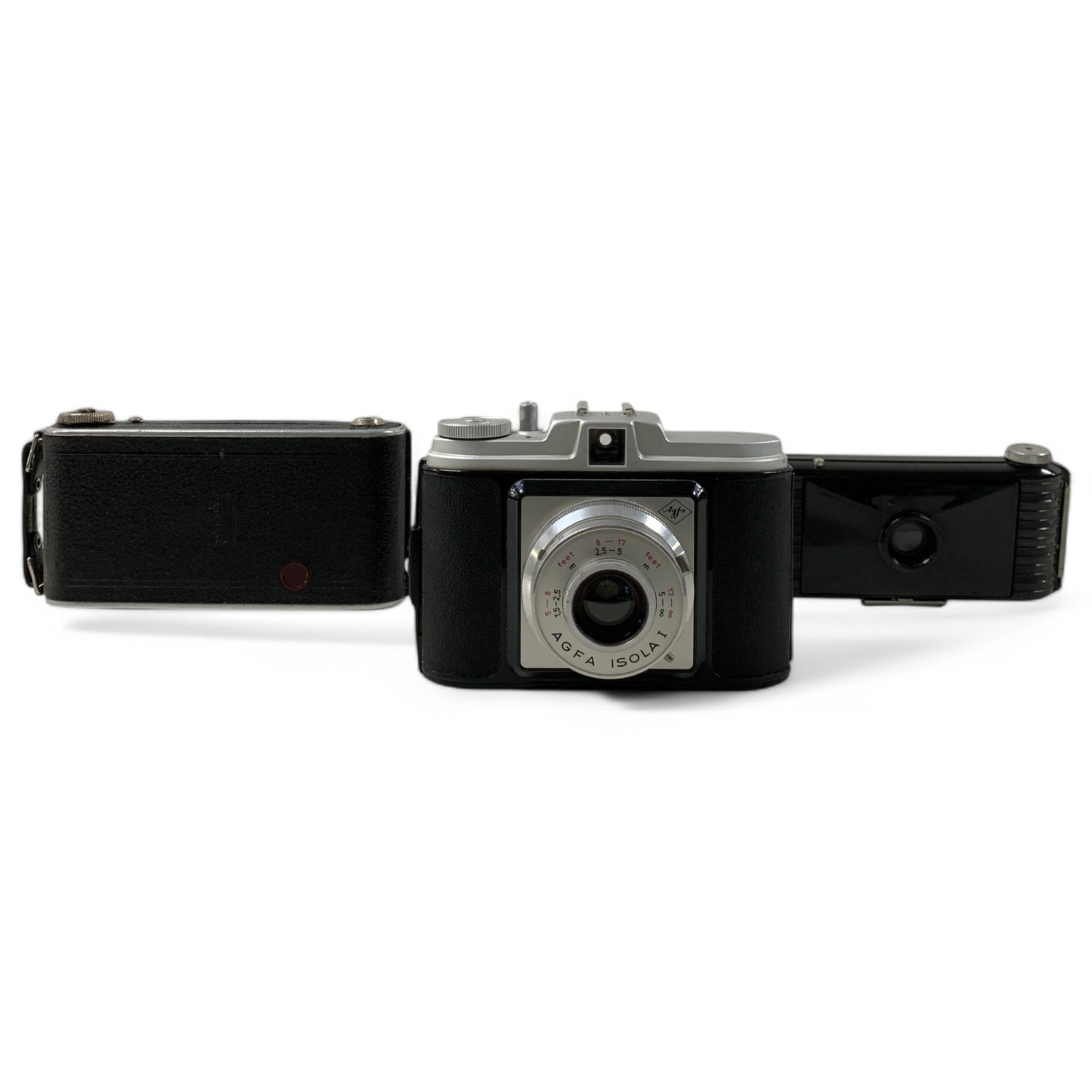 Äldre Kameror Agfa Isola I Coronet Jiffy Kodak Kamera Vintage